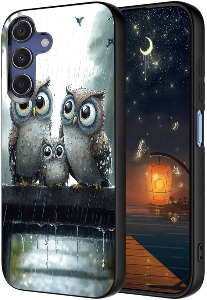 Designed for Galaxy A17 5G Phone Case,Slim Silicone Shockproof Protective Case for Galaxy A17 5G 6.7 inch,Cute Owl