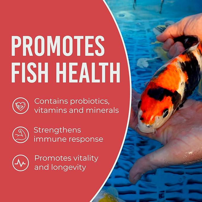 Blue Ridge Koi Fish Food 14lb Bucket Refill - Cool Water Wheat 3/16", Fall and Winter Floating Pond Pellets, Ponds Fish Food