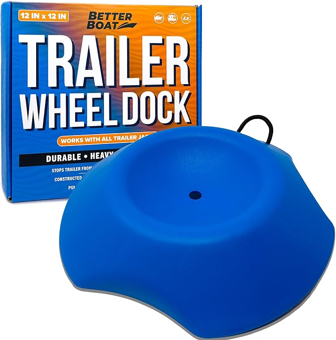 Trailer Wheel Chocks with Rope and Wheel Dock, for Boat Trailers, Travel Campers, RV Accessories, Travel Trailers, and All Trailer Tires