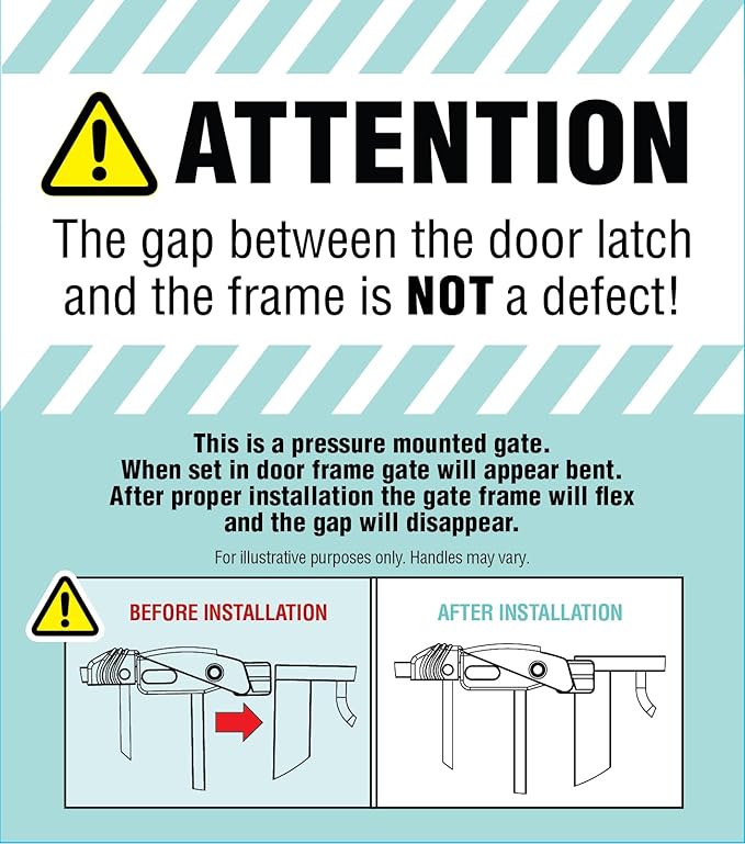 Regalo Safety 29-49" Easy Step Extra Wide Baby Gate for Doorways & Bottom of Stairs, Pressure Mounted Safety Gate with Door for Babies, Toddlers & Pets, White