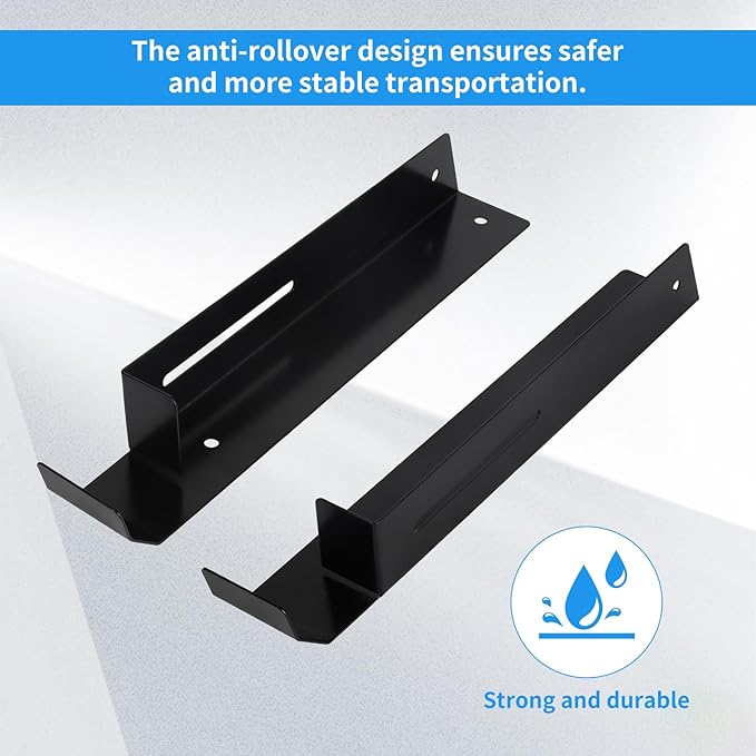 Floor Jack Stand Rack: Mineye Floor Jack Mount Organizer for Enclosed Race Trailer, Truck Hydraulic Trolley Floor Jack Holder, Easily Mount to Your Trailer