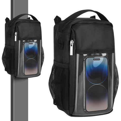 DZ Duozhan Magnetic Gym Bag with Clear Phone Window – Strong Magnetic Water Bottle Holder & Hands-Free Workout Bag – Secure Attachment to Equipment – Ideal for Gym, Running, Travel