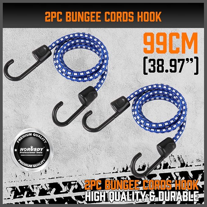 HORUSDY Ratchet Straps, 2,200 LB Break Strength, 4-Pack 15FT Ratchet Tie Down Straps Set for Motorcycle Straps Tie Downs, Appliances, Lawn Equipment, Cargo Straps for Trucks. (Blue)