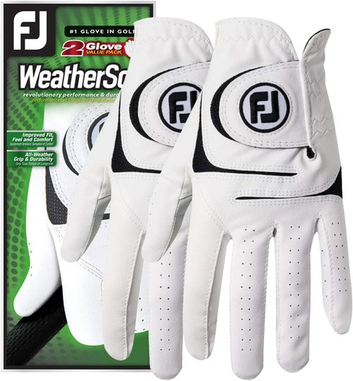 FootJoy WeatherSof Golf Gloves - Premium Comfort & Grip | Men's 2-Pack