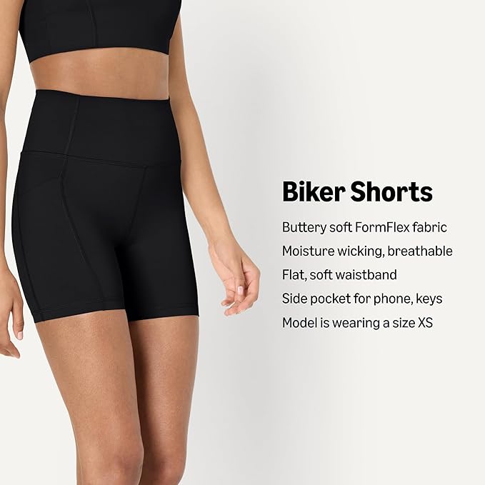 Amazon Essentials Women's Active FormFlex Buttery Soft High Waist Biker Shorts