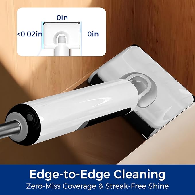 Wet Dry Vacuum Mop, 180°Lay-Flat Cordless Vacuum Mop All in One, Floor Cleaner Machine, 45 Minutes Long Runtime Electric Mop, 158℉ Self-Cleaning, Edge Cleaning, Self-Propelled Vacuum Mop Combo
