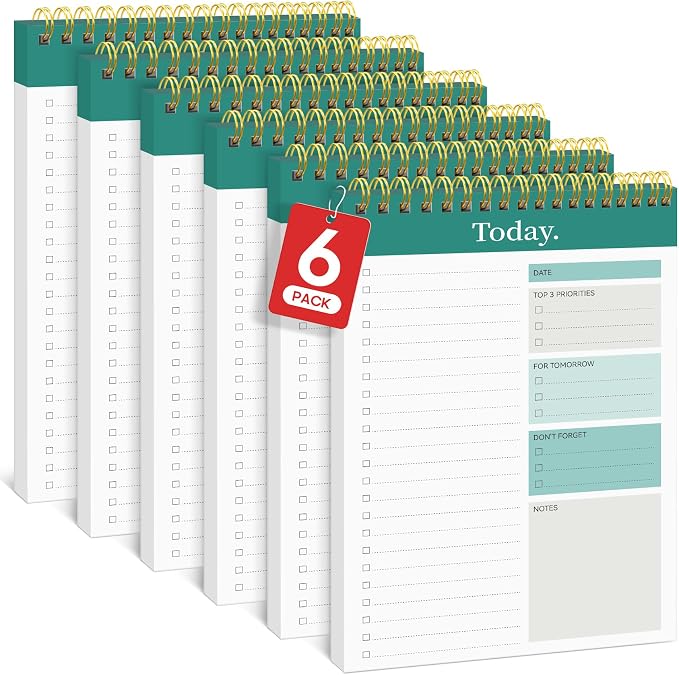 Taja To Do List Notepad, Undated Daily Planner for Work and Goal Setting | Greenery Sway, 52 Sheets, 9.8" x 6.5" , for Office, Home and school, Daily Task Planning, Notes and Everyday Organization