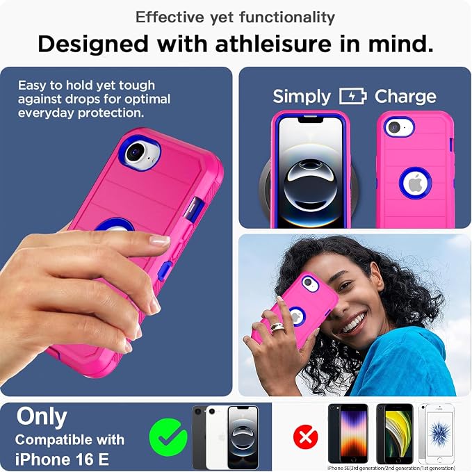 AICase for iPhone 17e/iPhone 16e Case 2026,Heavy Duty Drop Protection Full Body Rugged Shockproof/Drop Proof/Dust Proof Military Protective Tough Durable Cell Phone Cover for iPhone 17e/16e 6.1_6