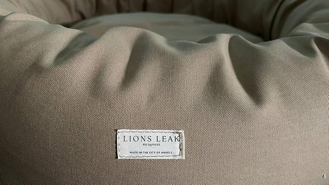 Organic Cotton Canvas Dog Bed: Removable Cover, Natural Fill - Made in USA (Tan, X Small 18" x 6" inches)