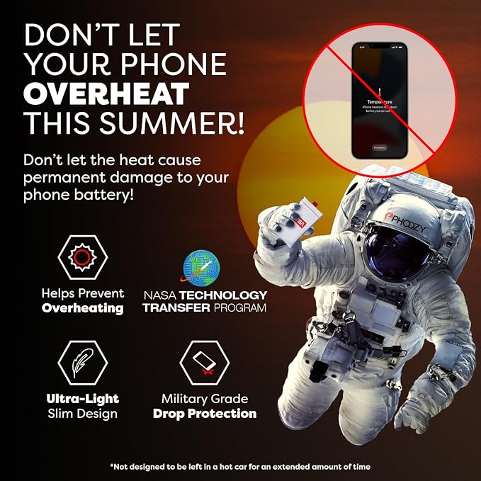 PHOOZY Apollo Thermal Phone Case | Insulated Phone Pouch Extends Battery Life 3X | Heat Resistant Drop Protection | Military Grade Water Resistant | Large | Space
