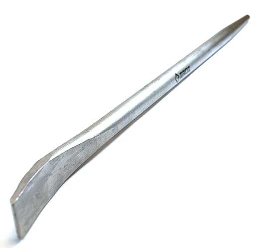 Groz 18-inch Aligning Pry Bar | Heavy Duty | Round Section | Zinc Plated | #33170