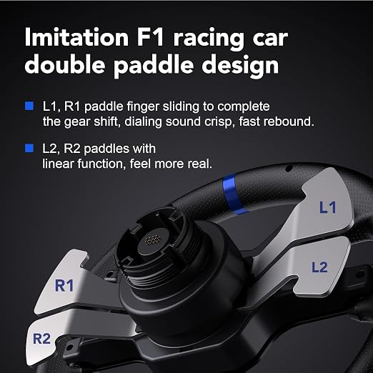 PXN V99 Force Feedback Racing Wheel, with Pedals and Shifter | Detachable 270°/900° Steering Wheel, Hall Pedals & H-Shifter - for PC, Xbox Series X|S, Xbox One, and PS4