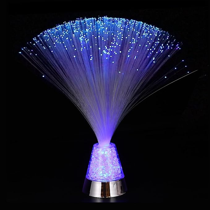 MECCANIXITY Fiber Optic Lamp, LED Novelty Lighting Sensory Mood Light Color Changing in Night for Bedroom Ambient Decorations