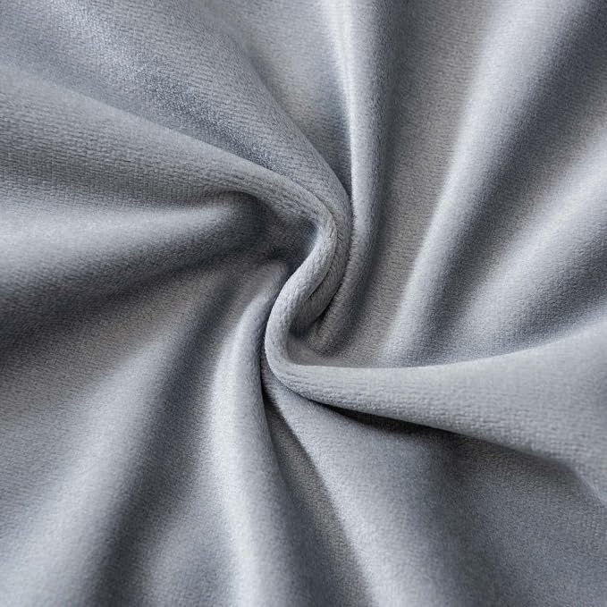 12x20 Lumbar Throw Pillow Covers Set of 2 for Couch Bed Sofa,Silver Gray | Decorative Soft Velvet Cushion Covers with Invisible Zipper for Living Room Bedroom Home Decor