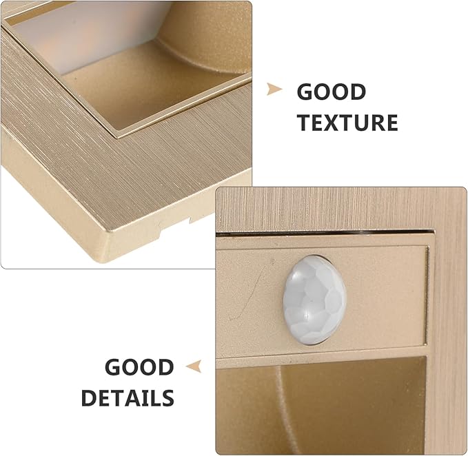 Luxshiny Recessed Led Step Light Motion Glow Indoor Stair Deck Illumination Stylish Embedded -Friendly for Navigation Bedrooms Hallways