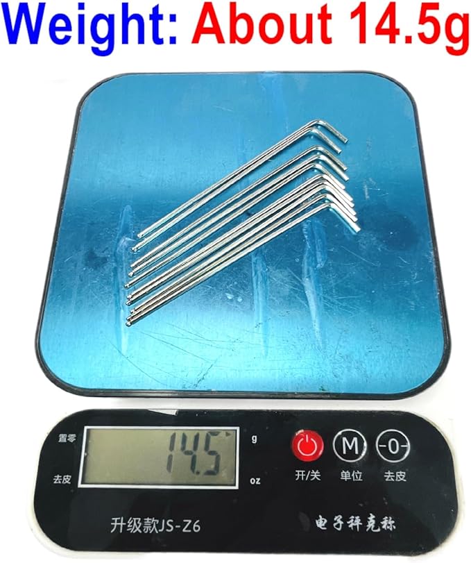 10pcs 1.5mm Ball End Allen Wrench sets,1.5mm Hex Key Wrench set,1.5mm ball end Hex Driver allen key Door Key L Shaped hex wrench set with Long Arm 87mm lengh.1.5mm ball end hex wrench