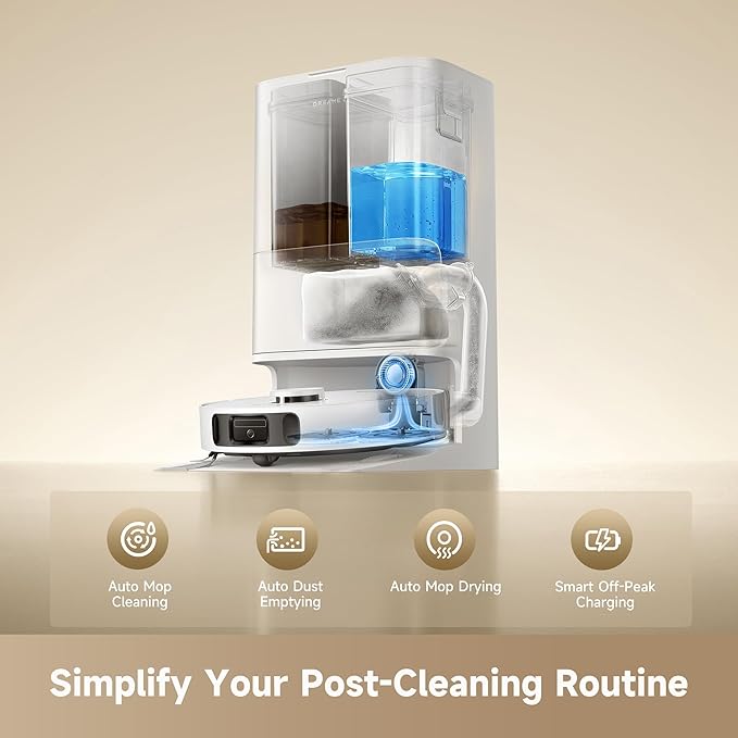 dreame D30 Ultra CE Robot Vacuum and Mop, 25,000Pa Powerful Suction | 0.41in Mop Lifting, Multifunctional Base Station, Auto Dust Emptying & Mop Self-Cleaning, Smart Obstacle Avoidance, White