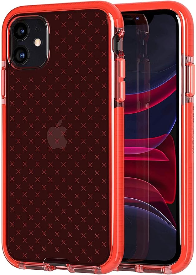 tech21 Evo Check Phone Case for Apple iPhone 11 with 12 ft. Drop Protection Coral