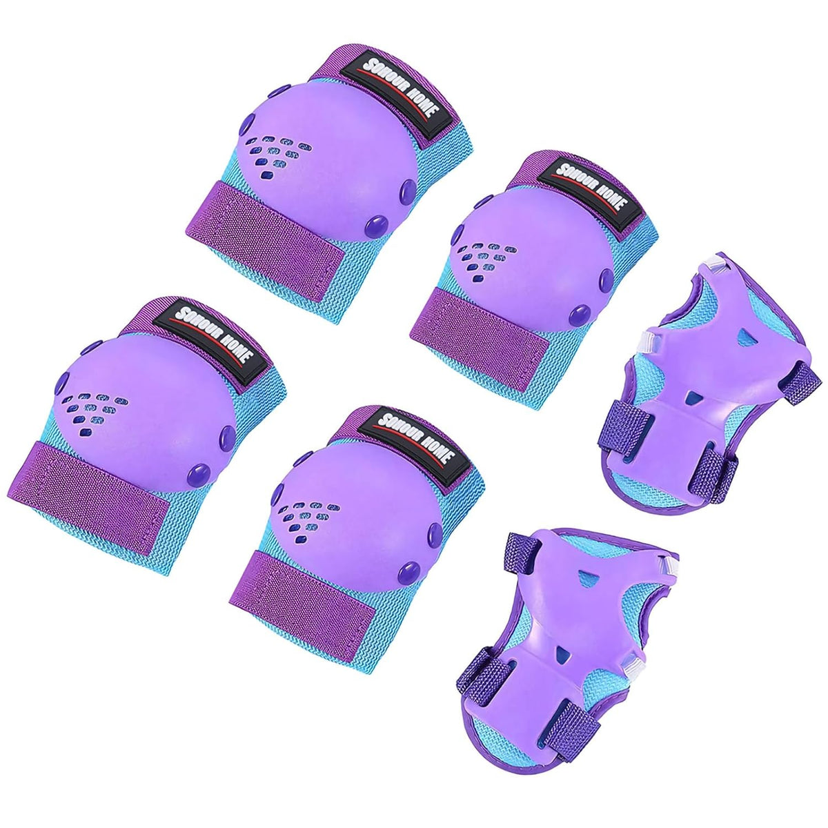 Skiennix Kids Protective Gear Set - Knee Pads, Elbow Pads & Wrist Guards | For Ages 3-15, Ideal for Roller Skating & Cycling
