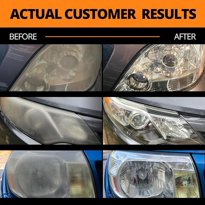 CERAKOTE�� Ceramic Headlight Restoration Professional Detailer Pack (50 Step 1 Oxidation Removing Wipes) - Easily Remove Oxidation from Old and Faded Headlights