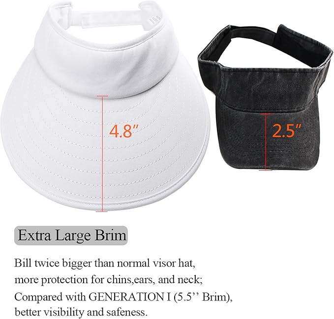 Sun Visor Hats Women Large Brim Summer UV Protection Beach Cap