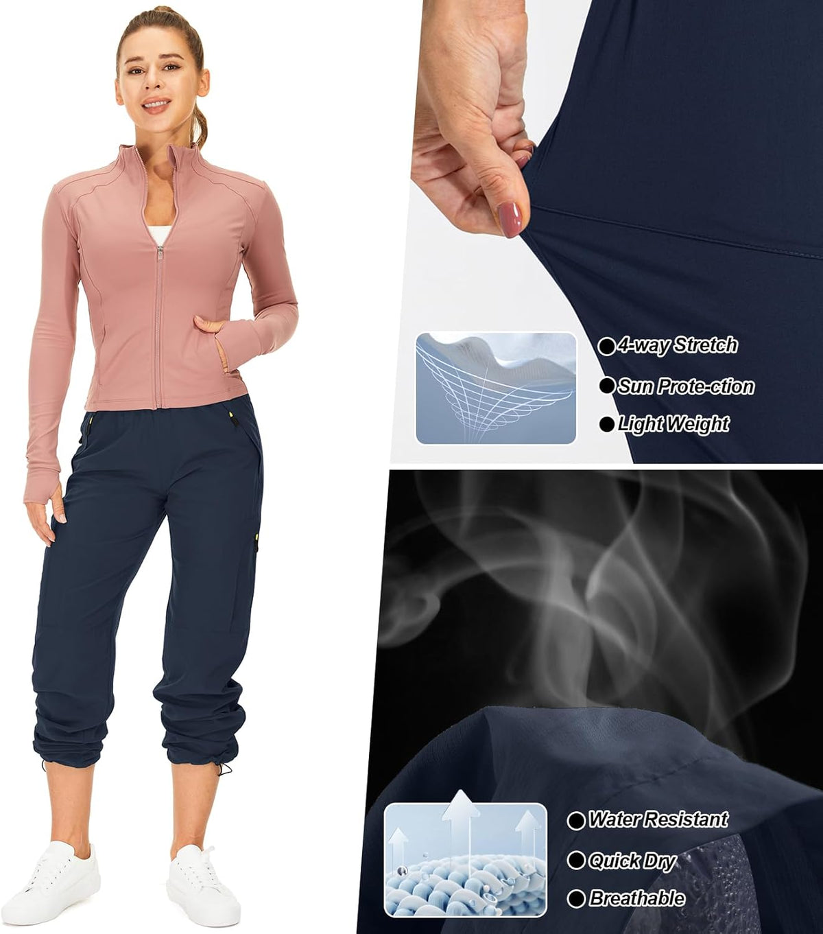 Skiennix Women's Hiking Pants - Quick Dry, Lightweight, UPF 50 | Ideal for Travel & Safari