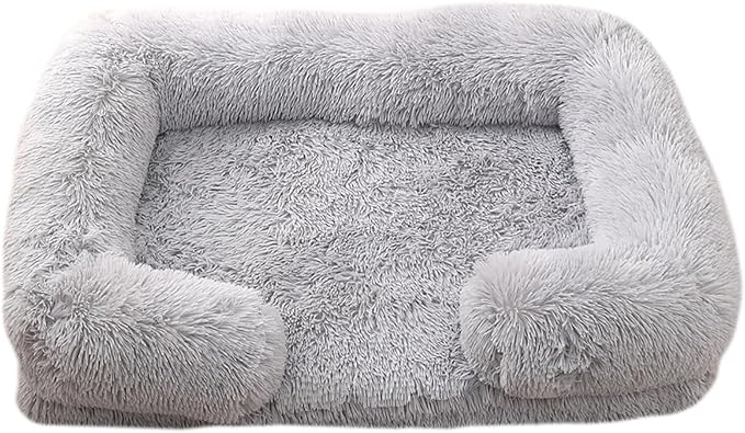 Dog Beds Large Sized dog Orthopedic, Sofa Dog Bed with Waterproof Lining and Nonskid Bottom, Rectangle Washable Dog Bed for Medium Small Dogs and Cats Comfortable ( Color : Gray1 , Size : 51 x 35" )