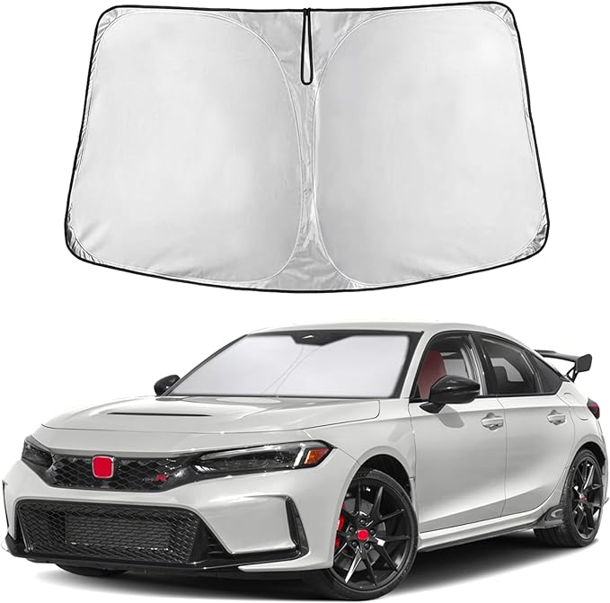 EcoNour Windshield Sunshade Compatible for Honda Civic 11th Gen 2022-2024 2025 2026 Including LX, Sport, EX, Touring, and Si Window Sun Shade Cover, UV Heat Blocker & Protector, Car Accessories
