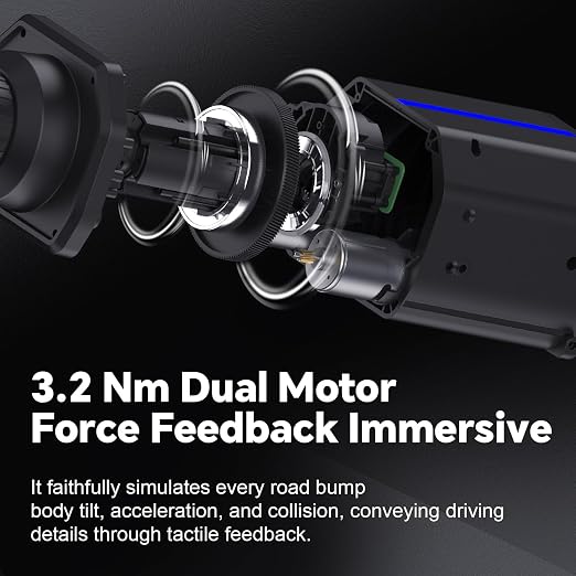 PXN V99 Force Feedback Racing Wheel, with Pedals and Shifter | Detachable 270°/900° Steering Wheel, Hall Pedals & H-Shifter - for PC, Xbox Series X|S, Xbox One, and PS4