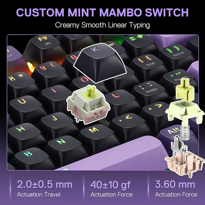 Redragon K740 PRO Wireless RGB Gaming Keyboard, Aluminum Base & Knob, 95% | Rock-Solid Metal Build, Multi-Function Control Wheel, Creamy Custom Switch, Swap-Ready Socket, Fade-Resistant PBT Keycap