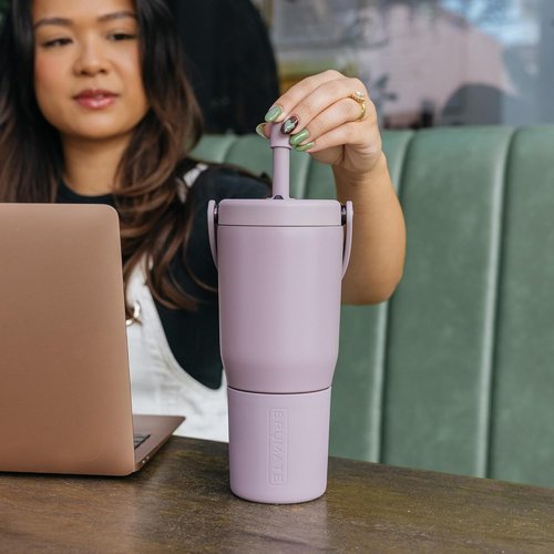 BrüMate Magnetic Straw Caps - Silicone Straw Topper 2-Pack | Dust & Dirt Resistant | Fits All Era & Resa Tumblers (Black)