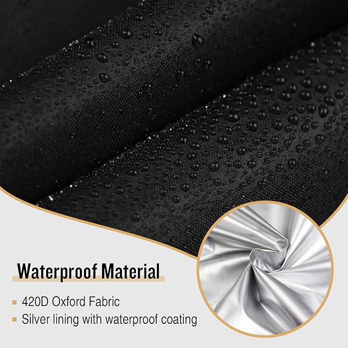 Kingling Cover for Shop Vac, Wet and Dry Shop Vacuum Cleaners Dust Cover Protection for 12-16 Gallon Shop Wet Dry Vacuums Black - 24''D x 26.5''H