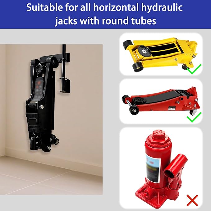 Floor Jack Wall Mount Organizer Brackets, Garage Tool Hangers Jack Stands Holder, Storage Rack Hydraulic Trolley Jack Stand Accessories