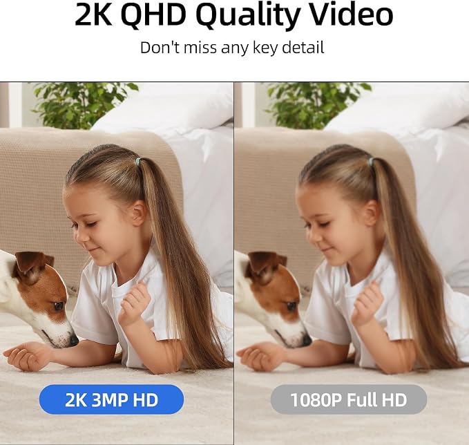 Hawkray 360�� 2K 3MP Security Camera Indoor,2.4/5GHz WiFi Smart Motion Alert with AI & 911 Connect,Color Night Vision,355�� Pan 60�� Tilt,Two-Way Talk