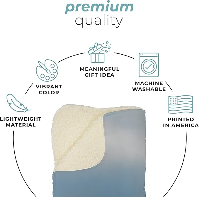 Prints Next Day – Custom 60" x 80" Sherpa Pet Lightweight Blanket with Photo Upload - Gift for Dog or Cat Owners - Personalized Couch Throw - Printed in America