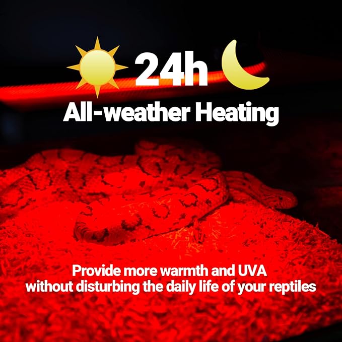 WACOOL 2 Pack Reptile Heat Lamp Bulbs,100W Infrared Basking Spot Light for Reptiles & Amphibians, Red Heat Lamp Bulb for Bearded Dragon Gecko Turtle Lizard
