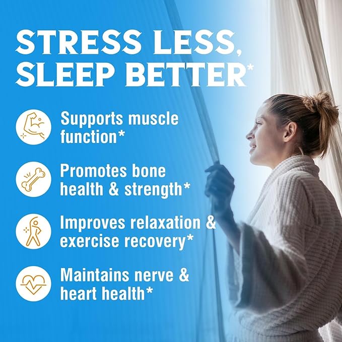 Magnesium Complex Supplement 6 in 1, 1160mg Chelated Magnesium for Max Absorption, Help with Better Sleep, Muscle Relax & Nerve Calm, 120 Vegan Capsules, Non GMO & Gluten Free