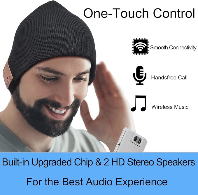 Bluetooth Beanie Headphones Hat Unique Christmas Tech Gifts