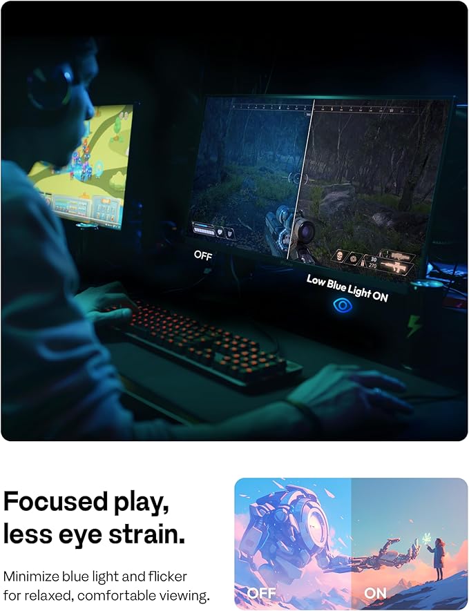 Pixio PX249 Wave Purple 24 inch 240Hz Refresh Rate FHD 1080p Resolution Fast IPS Panel 1ms GTG Response Time Built-in Speakers Gaming Monitor with Adaptive Sync