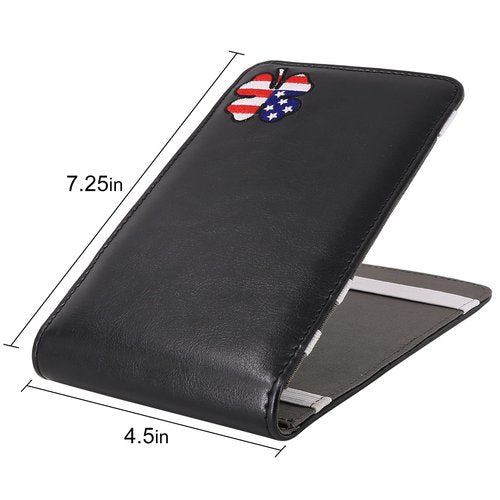 Craftsman Golf USA Clover Leather Scorecard & Yardage Book Holder Cover