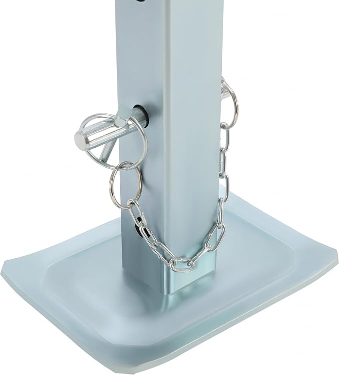ALMULOO Jack Stand Adjustable Compatible with Square Jacks with 2" Square Tube 8000LBS Trailer Jack Drop Legs W/5 Mounting Holes Heavy Duty Steel