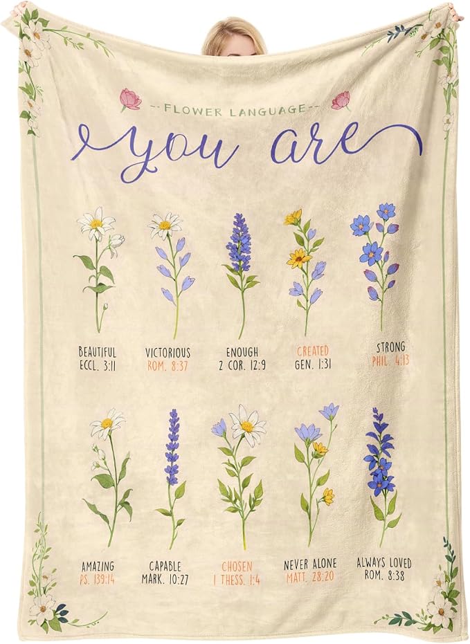 COMFAR Christian Gifts for Women Faith, Inspirational/Religious/Spiritual Gifts for Adults, Soft Throw Blankets for Women/Men, Personalized Blankets for Adults 40"x 60"