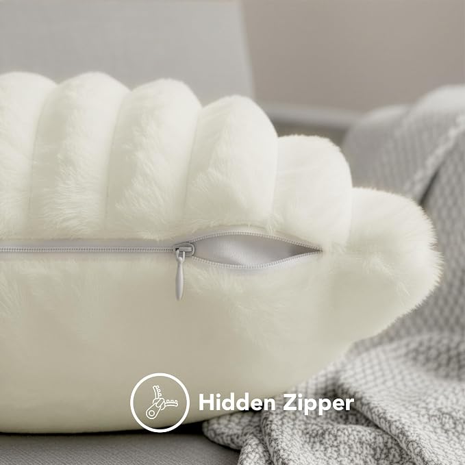 Cream White Throw Pillow Covers 20 x 20 set of 4, Cute Boho Throw Pillow Cover for Couch/Bed, Decorative Pillows Covers for Sofa/Bed, Accent Pillow Covers for Living Room, Rustic/Home/Room Decor