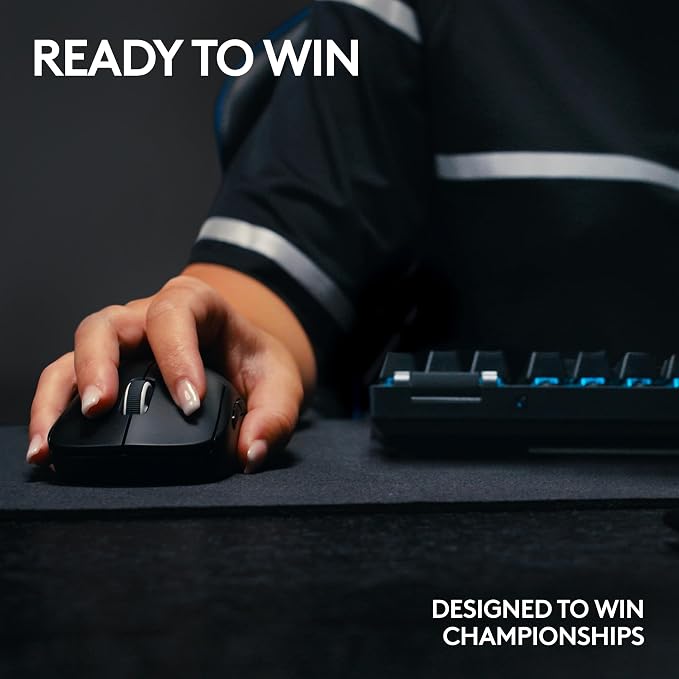 Logitech G PRO X TKL Lightspeed Wireless Gaming Keyboard (Clicky) - Black | Lightspeed wireless, Ultra-Portable Tenkeyless Design, LIGHTSYNC RGB, PBT keycaps, Clicky Switches