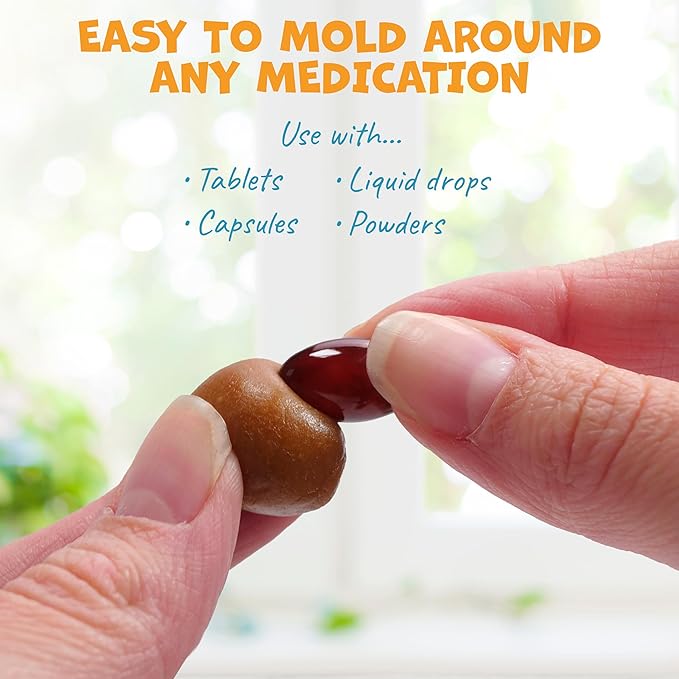 Flavor-Doh with Dog Probiotics - Flavored Pill Wrap for Dogs to Hide Capsules and Shape into Pill Pocket Treats for Dogs - Easy-to-Use Treat Paste for Pet Medicine - Savory Bacon (4.2oz)