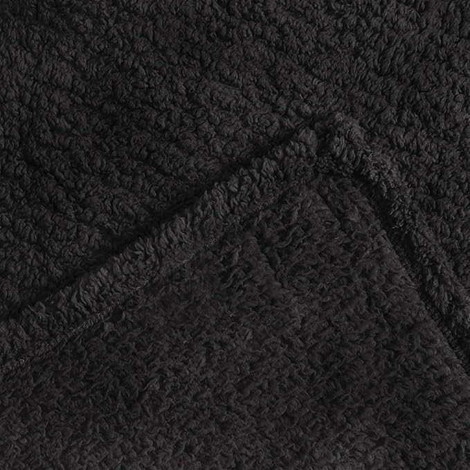 Pet Blankets for Couch Sofa Bed Dog Blankets Reversible Cat Blanket Soft Furniture Protector Cover for Small Medium Large Dogs Cats, Black, 30 x 20 inches