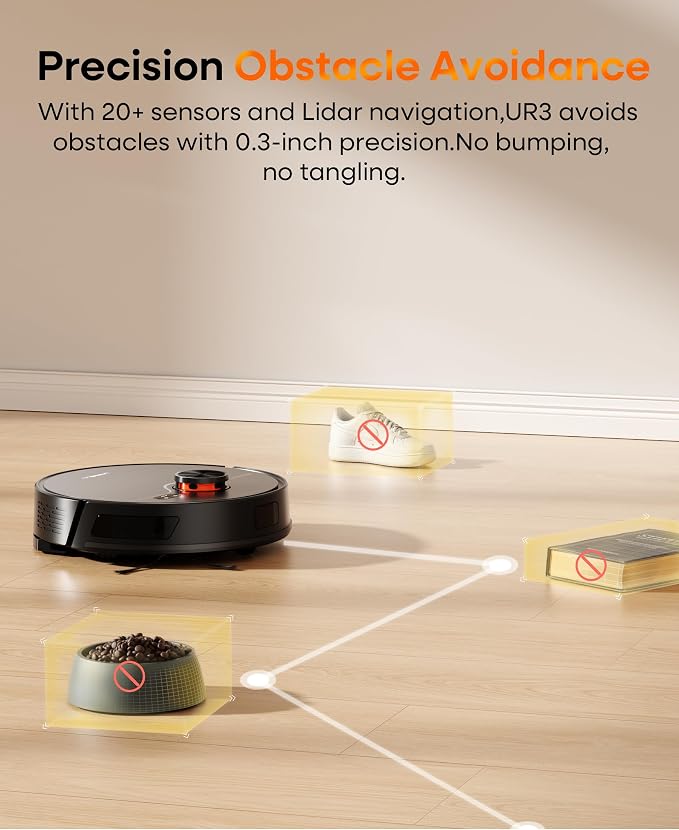 Robot Vacuum and Mop 7000Pa LiDAR Self-Empty Station | Robot Vacuum Ultra quiet cleaning, Alexa voice control, customizable no-go zones for multi-floor households carpets pet hair