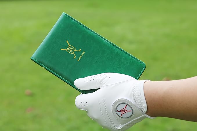 Handy Picks Leather Golf Scorecard Holder | Yardage Book Cover | Scorecard n Pencil Included