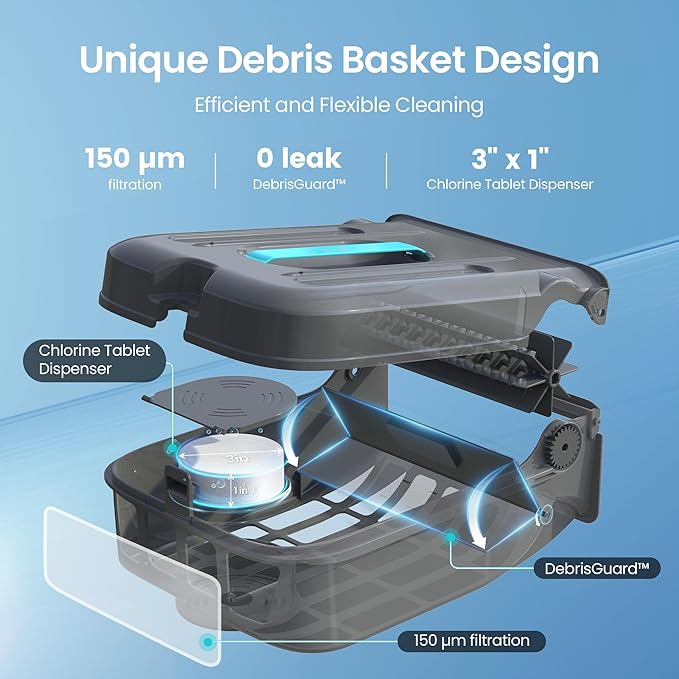 AIPER EcoSurfer S2 Solar Powered Pool Surface Skimmer Robot with APP Support, 24/7 Continuous Cleaning, Dual Charging Modes, Smart Obstacle Avoidance, 150-um Filtration, OTA Upgrade, Gray | Dual Charging Modes, Smart Obstacle Avoidance, 150-um Filtrati...