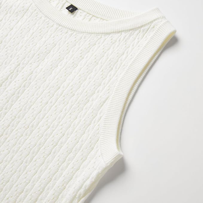 Arach&Cloz Women's Wool Blend Sweaters Non See Through Summer Business Casual Tank 2026